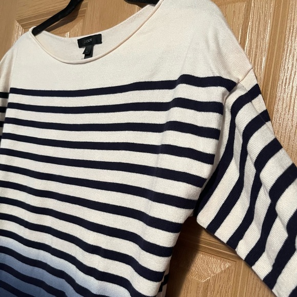 J.Crew Navy Dip-Dye Striped Ombre Sweater NWT - Picture 3 of 8